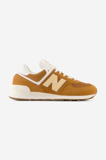 Sneakers boty New Balance U574OB2 oranžová barva, U574OB2-OB2