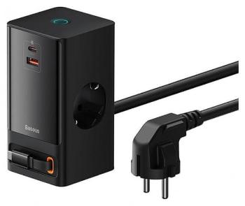 BASEUS Nabíjecí stanice PowerCombo Digital 65W EU černá (ATCUSBC65WPCDBASBK)