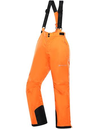 Dětské lyžařské kalhoty s membránou ptx ALPINE PRO LERMONO neon shocking o vel. 128-134