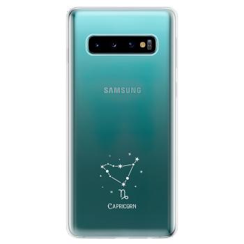 Odolné silikonové pouzdro iSaprio - čiré - Kozoroh - Samsung Galaxy S10