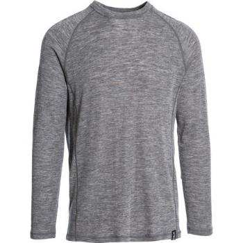 DLX Pánské Merino triko s dlouhým rukávem Trespass Wexler, dark, grey, marl, M