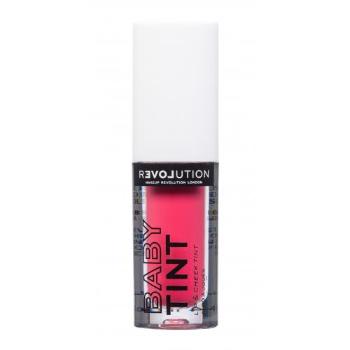 Revolution Relove Baby Tint Lip & Cheek 1,4 ml rtěnka pro ženy Fuchsia tekutá rtěnka