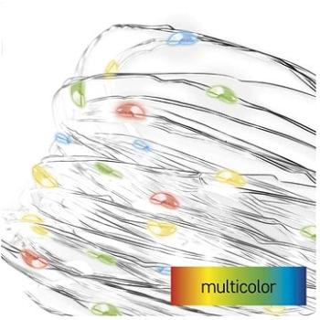 EMOS LED vánoční nano řetěz, 1,9 m, 2x AA, vnitřní, multicolor, časovač (D3AM04)