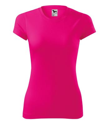 MALFINI Dámské tričko Fantasy - Neonově růžová | XL