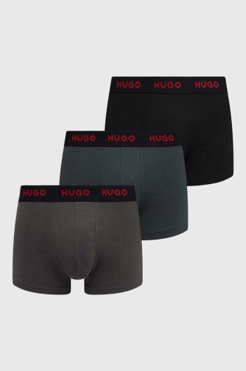 Boxerky HUGO 3-pack pánské, zelená barva, 50469766