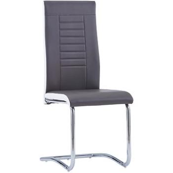Konzolové jídelní židle 2 ks šedé umělá kůže (281725)