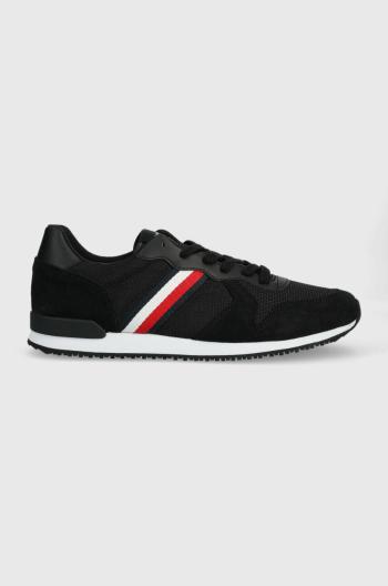 Sneakers boty Tommy Hilfiger ICONIC MIX RUNNER černá barva, FM0FM04733