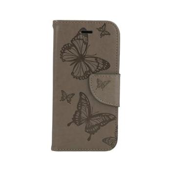 TopQ iPhone SE 2020 knížkové Butterfly šedé 62461 (Sun-62461)