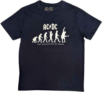 AC/DC Tričko Evolution Of Rock Navy L