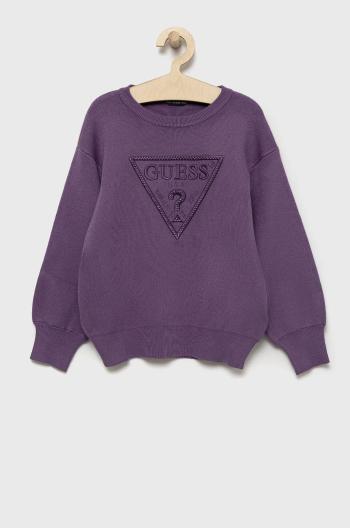Dětský svetr Guess fialová barva, hřejivý