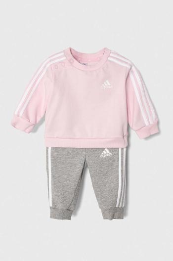 Kojenecká tepláková souprava adidas růžová barva