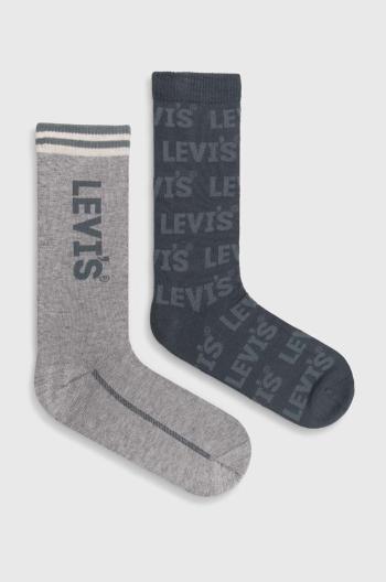 Ponožky Levi's 2-pack šedá barva