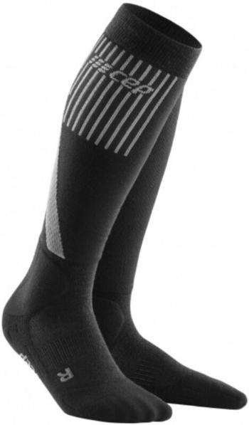 CEP Winter Compression Tall Black III Běžecké ponožky