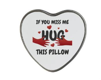 Plechová krabička srdce Hug this pillow
