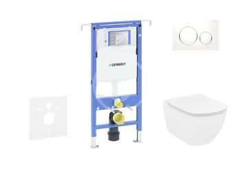 GEBERIT Duofix Modul pro závěsné WC s tlačítkem Sigma20, bílá/lesklý chrom + Ideal Standard Tesi WC a sedátko 111.355.00.5 NF4