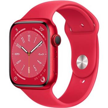 Apple Watch Series 8 45mm Cellular Červený hliník s červeným sportovním řemínkem (MNKA3CS/A)