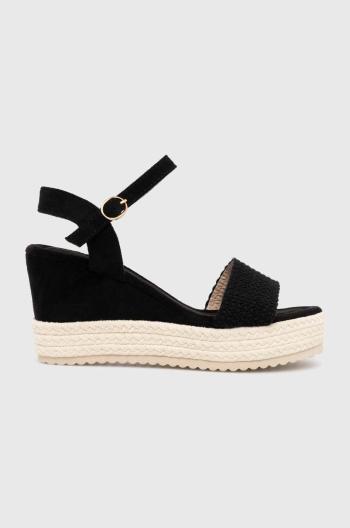 Espadrilky Answear Lab černá barva, na klínku