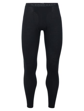 pánské merino spodky ICEBREAKER Mens 200 Oasis Leggings w Fly, Black velikost: XXL