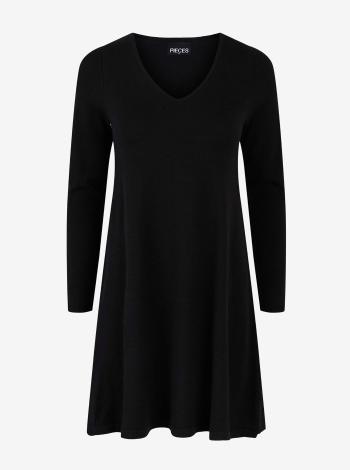 Černé svetrové šaty Pieces Cenia
