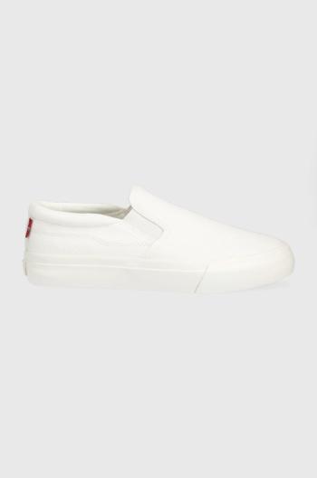 Tenisky Levi's Decon Slip On S dámské, bílá barva