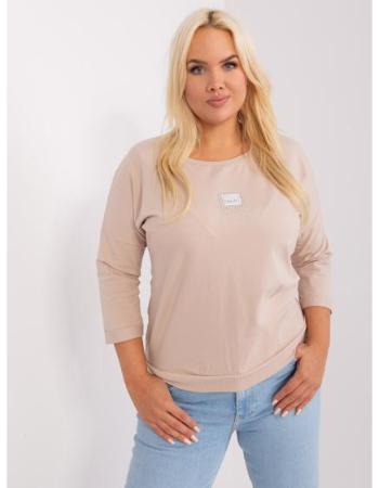 Dámská halenka plus size s kamínky ORAFA béžová  