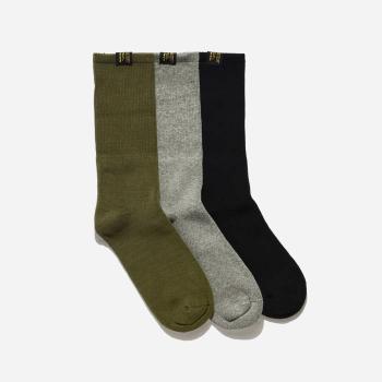 Ponožky Miltype Sports Socks 3-pack 9888 OLIVE / gray / BLACK