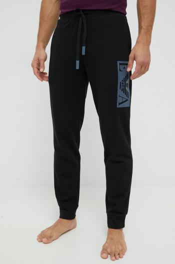 Tepláky Emporio Armani Underwear pánské, černá barva, hladké