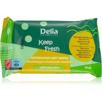 Delia Cosmetics Keep Fresh Aloes osvěžující vlhčené ubrousky