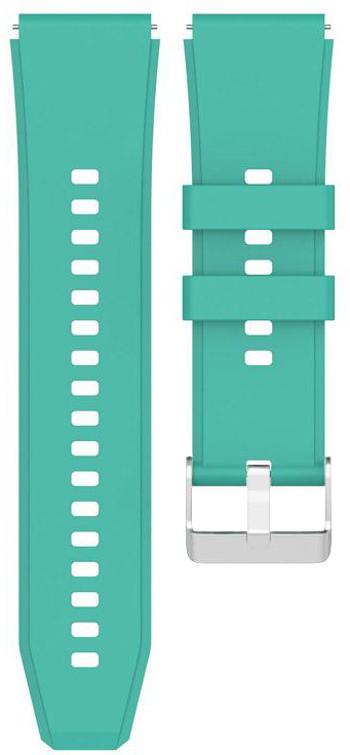 4wrist Silikonový řemínek se stříbrnou sponou 22 mm - Turquoise