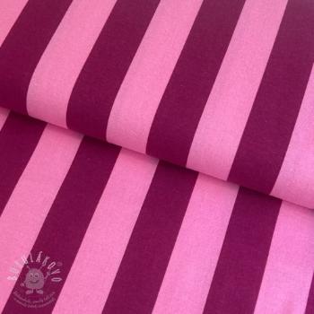 Bavlněná látka FLANNEL Stripes pink