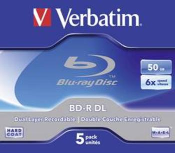 Blu-ray BD-R DL 50 GB Verbatim Jewelcase, 43748, 5 ks