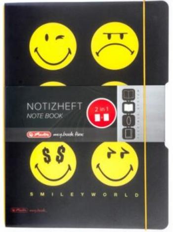 Sešit A4 linkovaný/čtverečkovaný - Smiley World Black