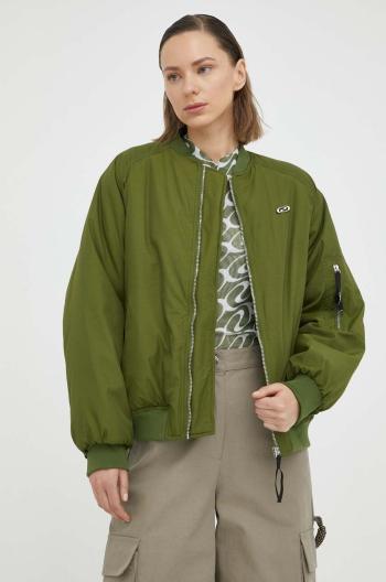 Bomber bunda Résumé zelená barva, zimní, oversize