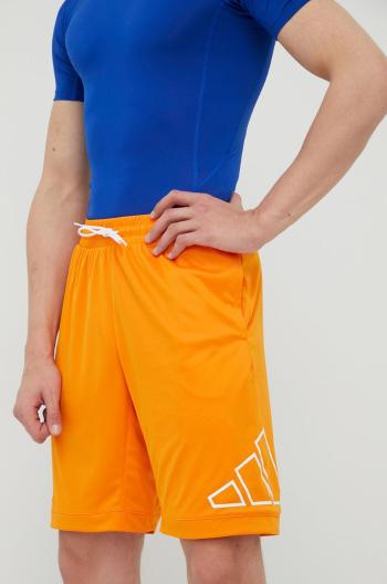 Tréninkové šortky adidas Performance Big Logo HF4180 pánské, oranžová barva