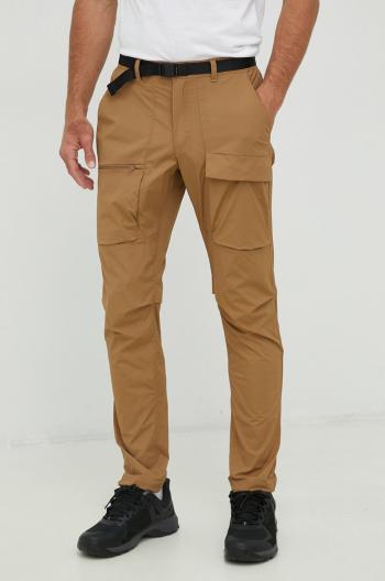 Outdoorové kalhoty Columbia Maxtrail Lite hnědá barva