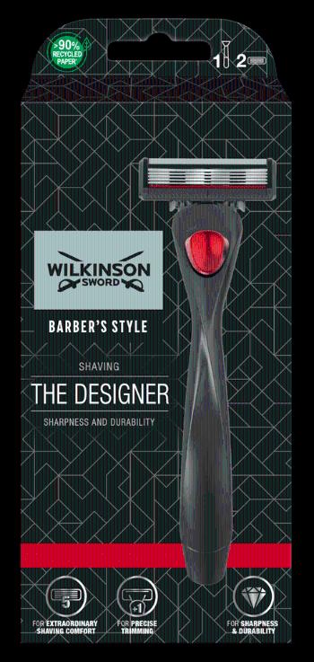 Wilkinson Sword Barber's Style The Designer holící strojek + 2 náhradní hlavice