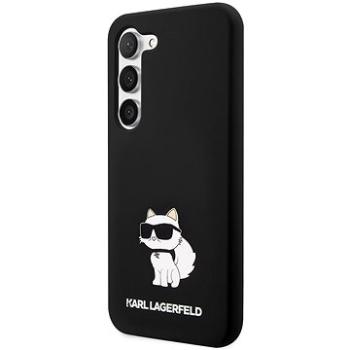 Karl Lagerfeld Liquid Silicone Choupette NFT Zadní Kryt pro Samsung Galaxy S23+ Black (KLHCS23MSNCHBCK)