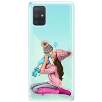 iSaprio Kissing Mom - Brunette and Boy pro Samsung Galaxy A71 (kmbruboy-TPU3_A71)