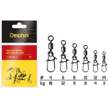 Delphin Rolling Swivel with Micro Snap Velikost 14 3kg 10ks (8586018468633)