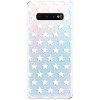 iSaprio Stars Pattern - white pro Samsung Galaxy S10+ (stapatw-TPU-gS10p)