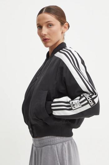 Bomber bunda adidas Originals 0 černá barva, přechodná, IW5583