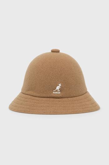 Vlněný klobouk Kangol béžová barva, vlněný