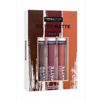 Revolution Relove Super Matte dárková kazeta rtěnka Super Matte 3 x 4 ml pro ženy Wonder tekutá rtěnka