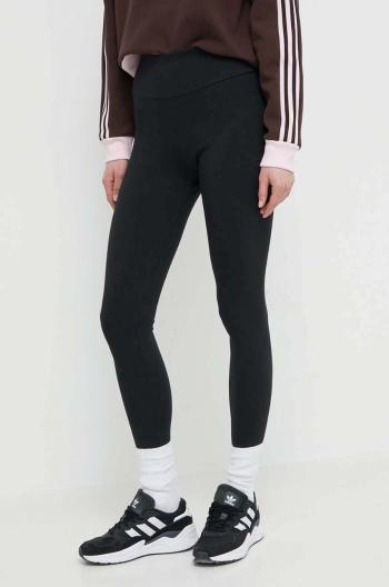 Legíny adidas Originals dámské, černá barva, hladké, IA6446