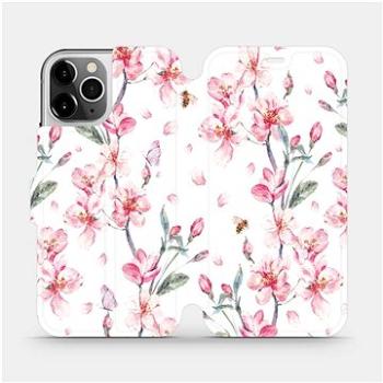 Flipové pouzdro na mobil Apple iPhone 12 Pro - M124S Růžové květy (5903516375516)