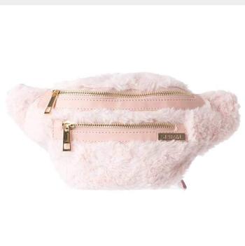 Ledvinka Spiral Faux Fur Pink BL Label Bum Bag - UNI