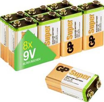 Baterie 9 V alkalicko-manganová GP Batteries GP1604A-2LB8 9 V 8 ks