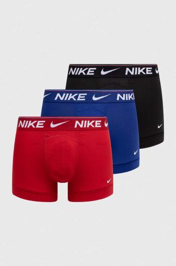 Boxerky Nike 3-pack pánské, červená barva