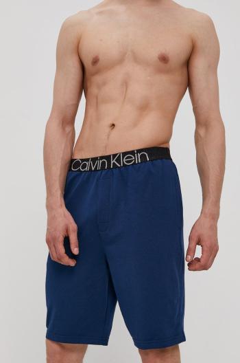 Pyžamové šortky Calvin Klein Underwear pánské, tmavomodrá barva, s potiskem