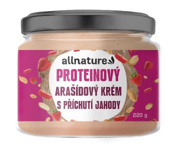 Allnature Arašídový proteinový krém příchuť jahoda 220 g